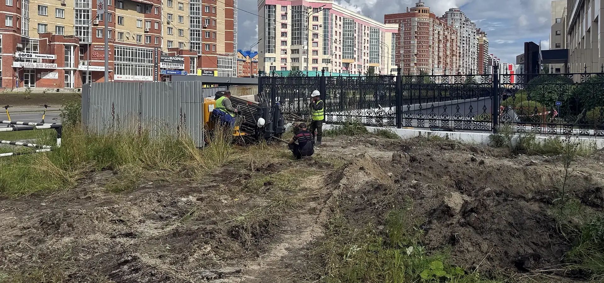 Работы в городской застройке